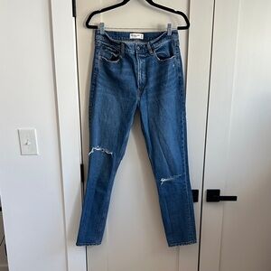 Abercrombie & Fitch High Rise Distressed Denim Jeans